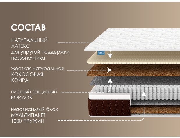 Матрас Димакс Мега Хард Лайт плюс-1